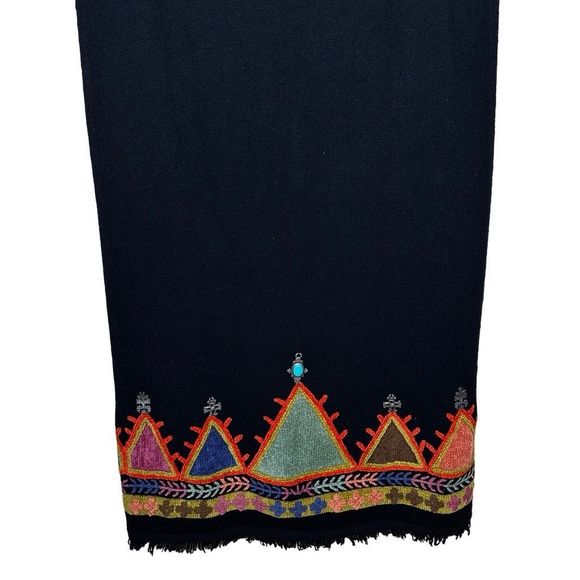 Double D Ranch Multicolor Embroidered Embellished Lambswool Blend Skirt Womens S - Picture 3 of 9
